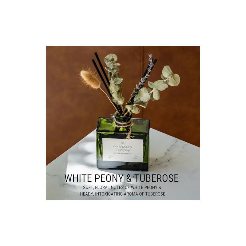Craft & Kin Reed Diffuser Set With Flower For Home With White Peony Tuberose Scent