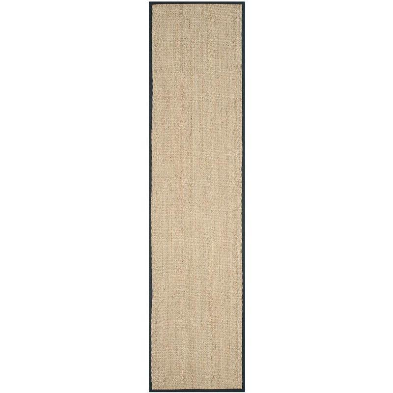 Natural Fiber NF115 Power Loomed Indoor Runner Rug - Natural/Black - 2'6"x10' - Safavieh.