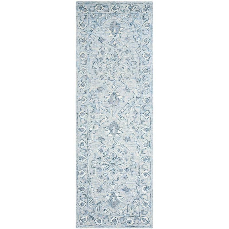 Micro-Loop MLP504 Hand Tufted Indoor Accent Rug - Light Blue/Ivory - 2'6"x4' - Safavieh