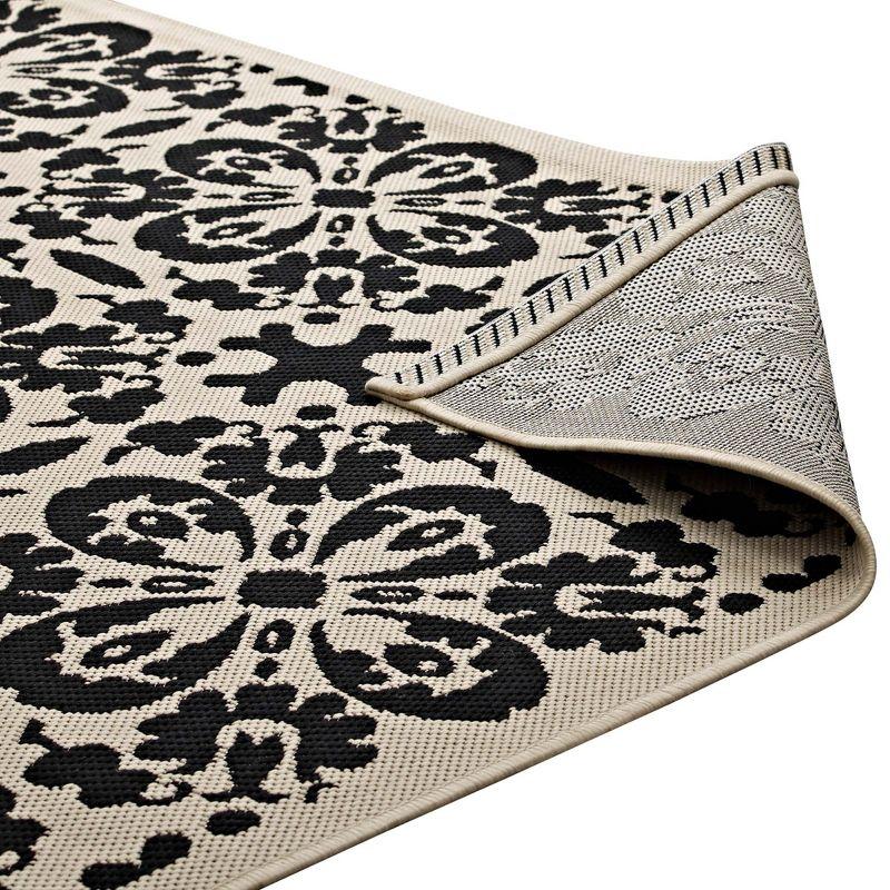 Modway Ariana Vintage Floral Trellis 4x6 Indoor and Outdoor Area Rug