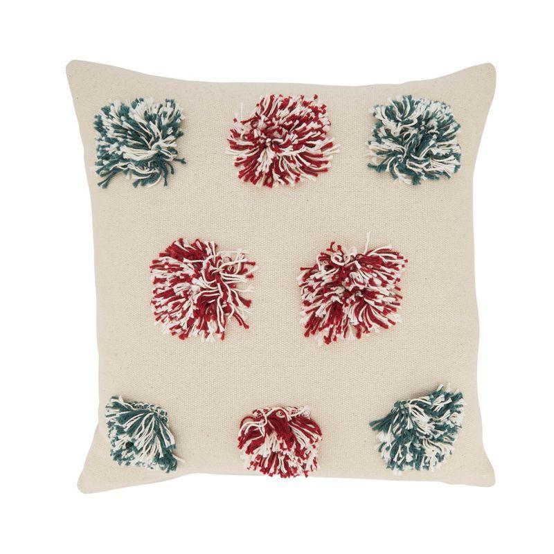 Saro Klani Collection Tassels Cotton Throw Pillow