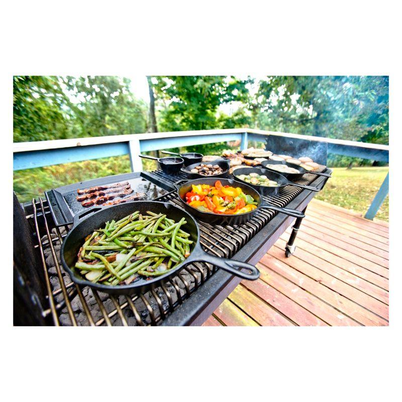 Lodge 10.25" Cast Iron Skillet: Preseasoned, Tarnish & Heat-Resistant, Gas & Electric Compatible, 6" Handle