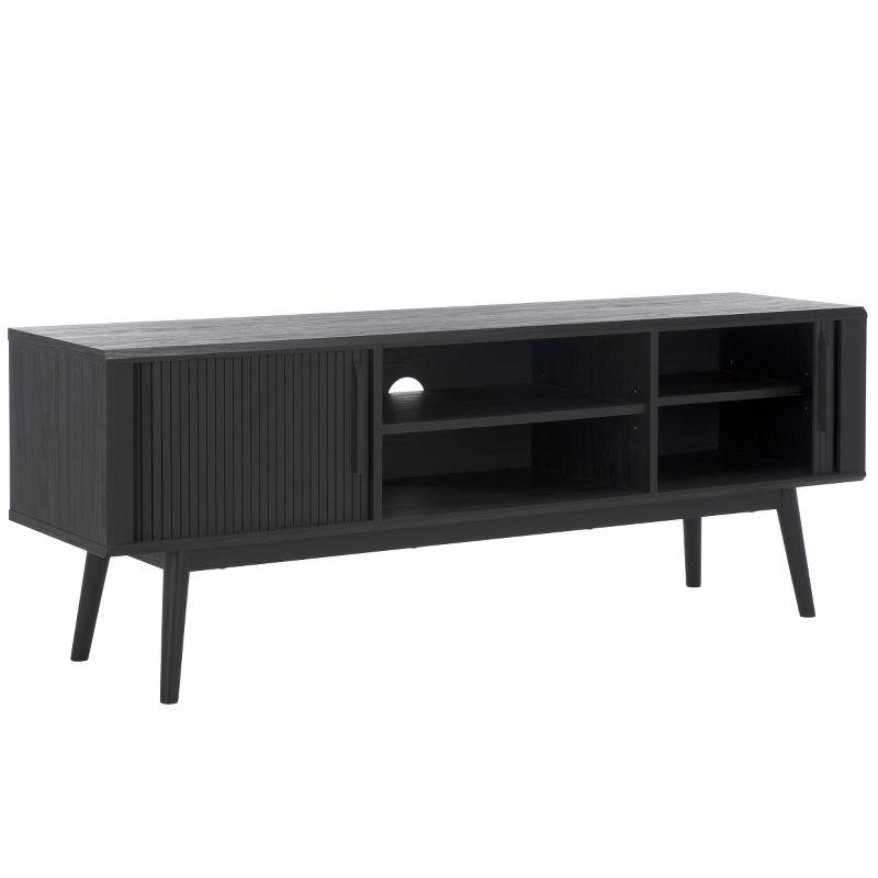 Aphra 2 Door 2 Shelf Media Stand - MED9624 - Black - Safavieh