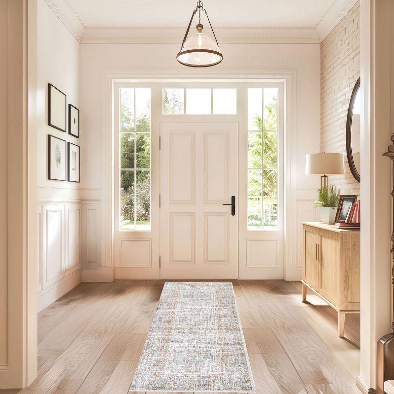 Nuloom Jacquie Medallion 7x9 Indoor Area Rug for Living Room Bedroom Dining Room Kitchen, Silver/Ivory