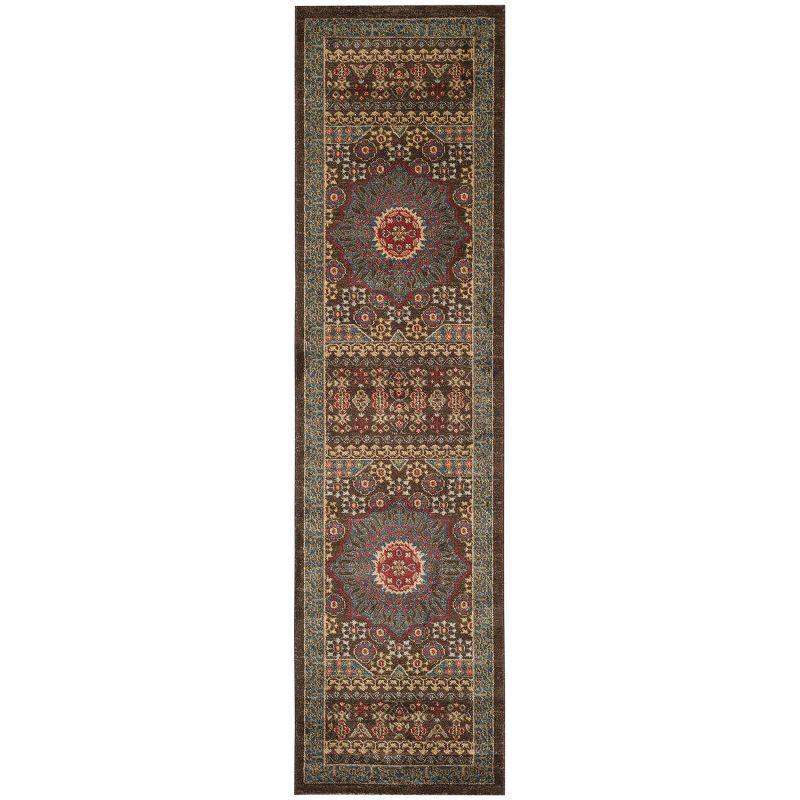 Mahal MAH620 Power Loomed Indoor Runner Rug - Navy/Red - 2'2"x16' - Safavieh.