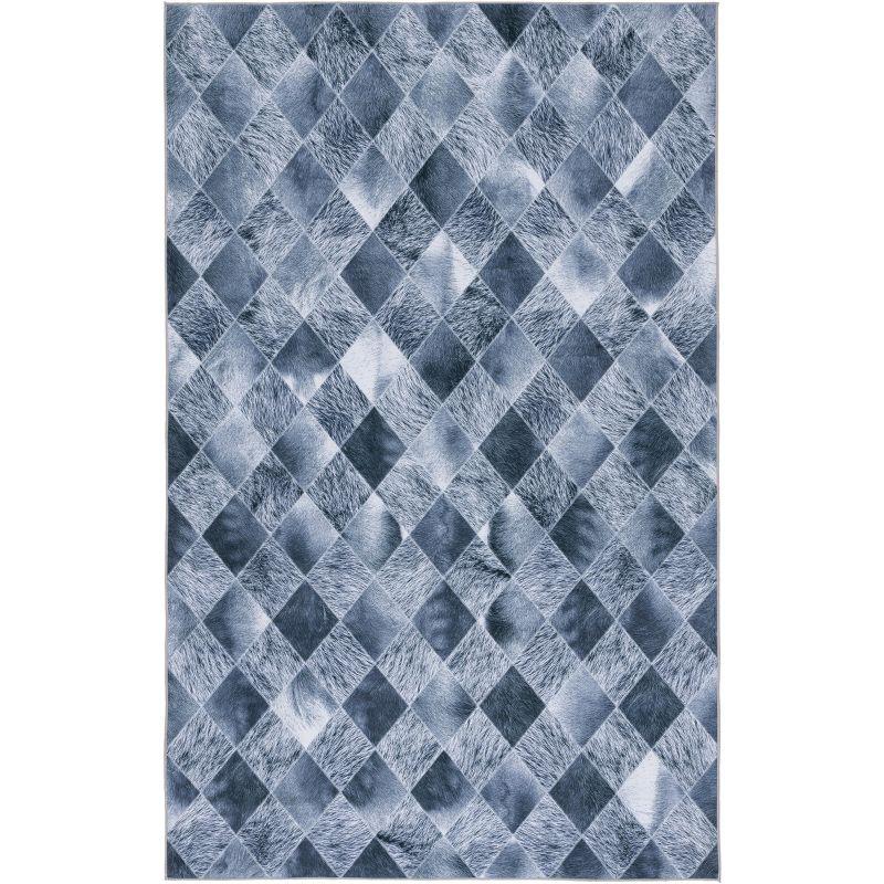 Faux Hide FAH550 Power Loomed Machine Washable Area Rug - Grey/Dark Grey - 6'x9' - Safavieh.