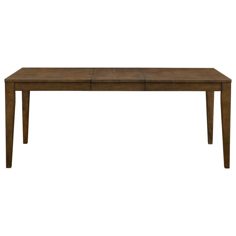 Cove Rectangle Extension Dining Table Pecan - Ink+Ivy: Seats Up to 8, Contemporary Style, 4-Leg Base, MDF Wood