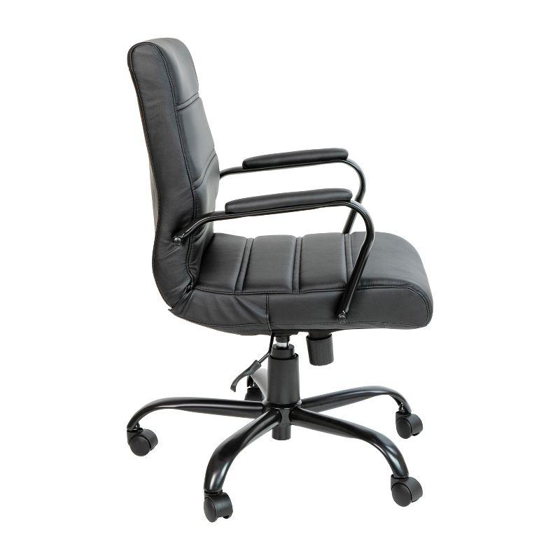 Whitney Ergonomic Upholstered Mid-Back Swivel Office Chair by Flash Furniture