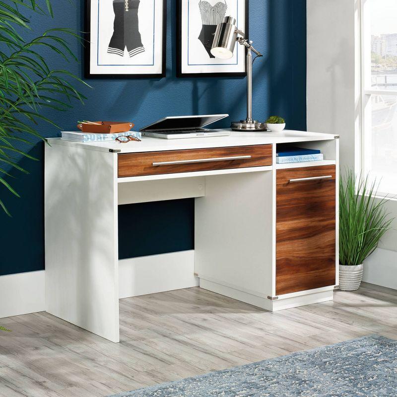 Vista Key Single Pedestal Desk Pearl Oak - Sauder