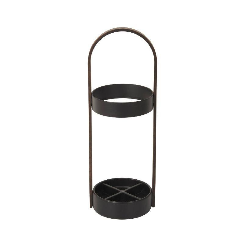 Bellwood Resin-Based Water-Resistant Umbrella Stand with Wood Veneer