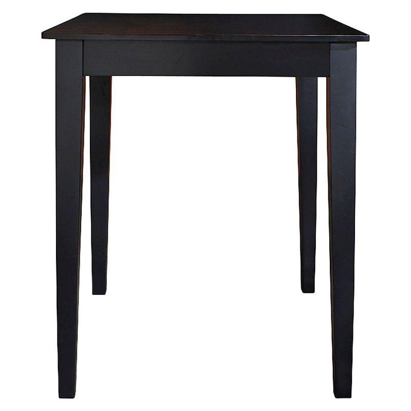 Black Wood Transitional Counter Height Pub Table