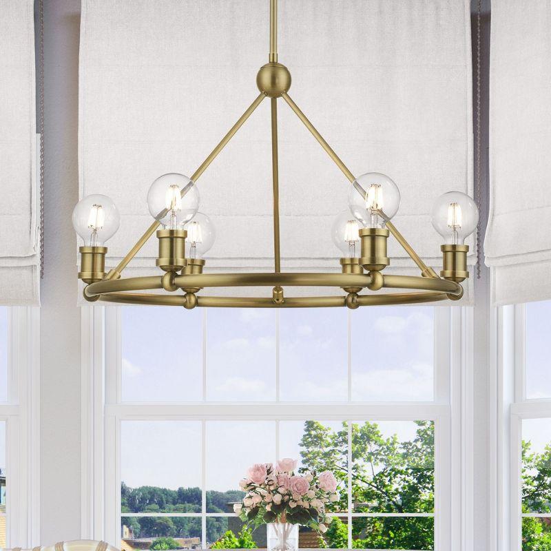 Livex Lighting Lansdale 6 - Light Chandelier in  Antique Brass