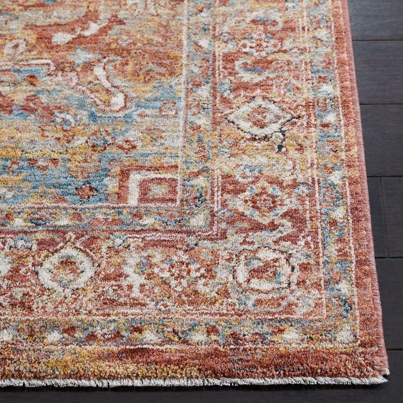 Valencia VAL568 Power Loomed Area Rug - Rust/Aqua - 4'x6'2" - Safavieh.