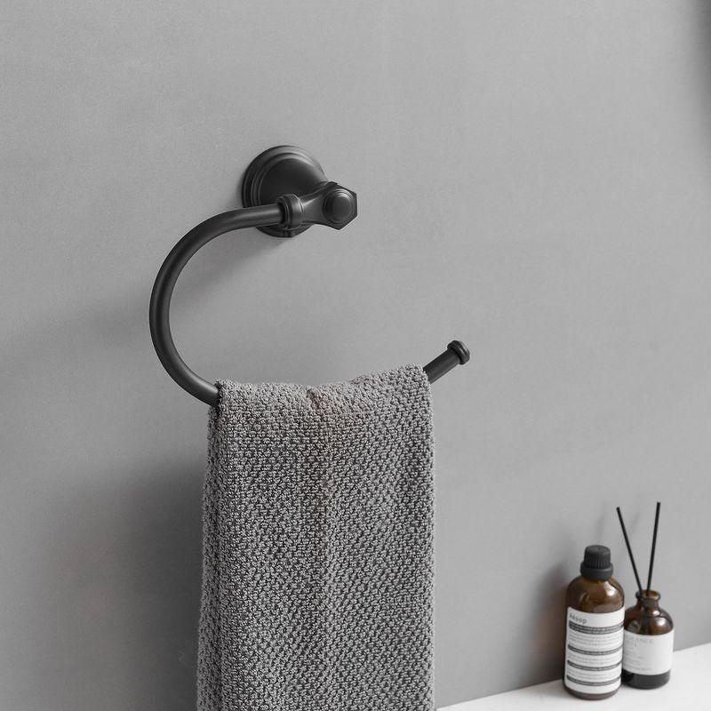 BWE 4-Piece Bath Hardware Set with Towel Bar Hand Towel Holder Toilet Paper Holder Towel Hook Square