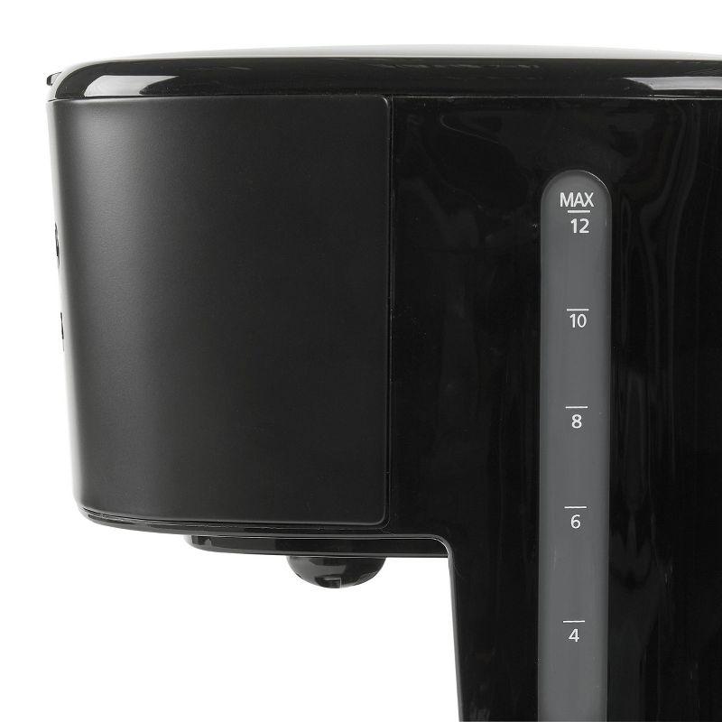 HADEN Heritage Black and Chrome 12-Cup Programmable Coffee Maker