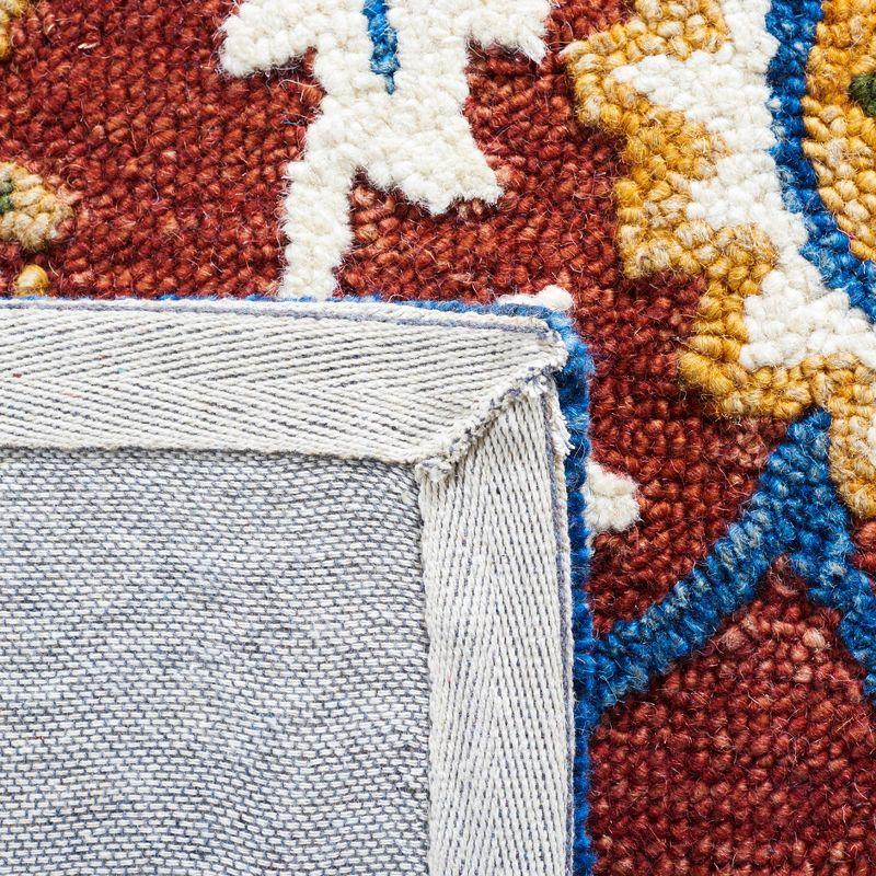 Blossom BLM564 Hand Tufted Area Rug - Rust/Blue - 4'x6' - Safavieh.