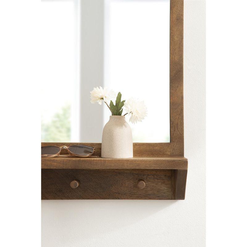 Kate and Laurel Andover Functional Mirror - Brown, 20x30