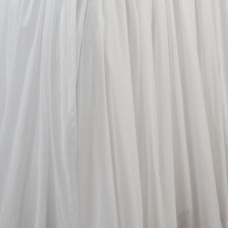 Greenland Home Fashion Cotton Voile Bed Skirt 18", White Queen