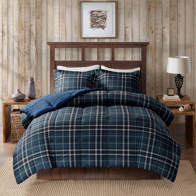 Flint CozySpun Down Alternative Comforter Mini Set Navy - Woolrich