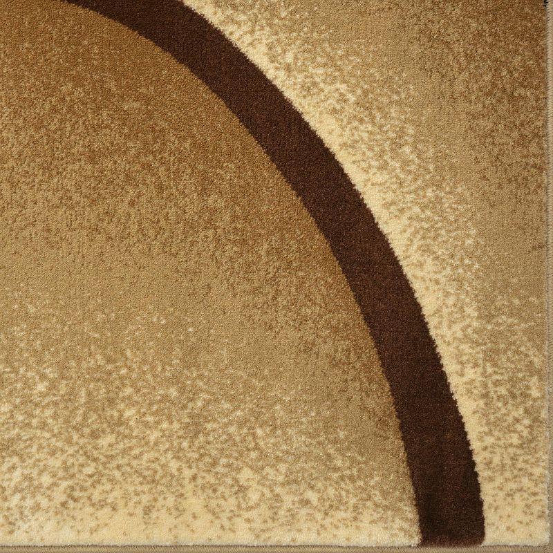 Fidel Abstract Machine Made Power Loom Polypropylene Indoor Area Rug in Beige