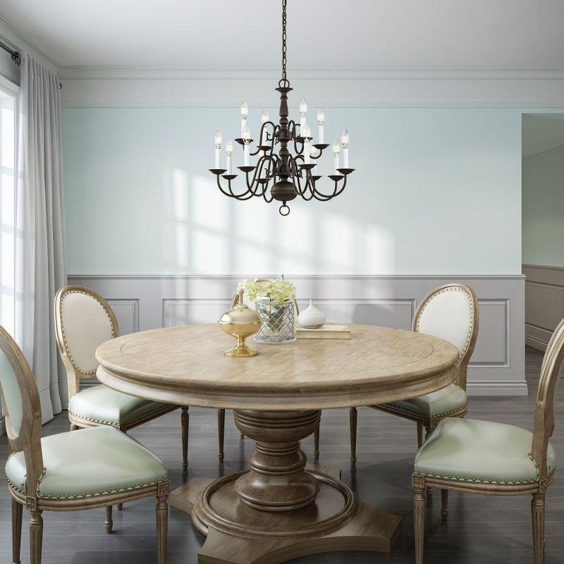 Livex Lighting Williamsburgh 12 - Light Chandelier in  Bronze