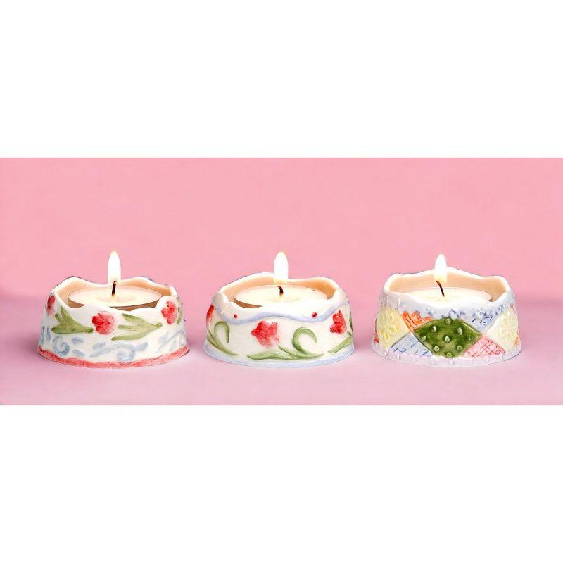 Kevins Gift Shoppe Ceramic Spring Tealight Candle Holders-Set of 3