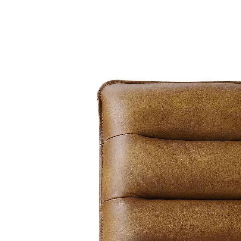 26&#34; Balrog Accent Chair Saddle Brown Top Grain Leather - Acme Furniture