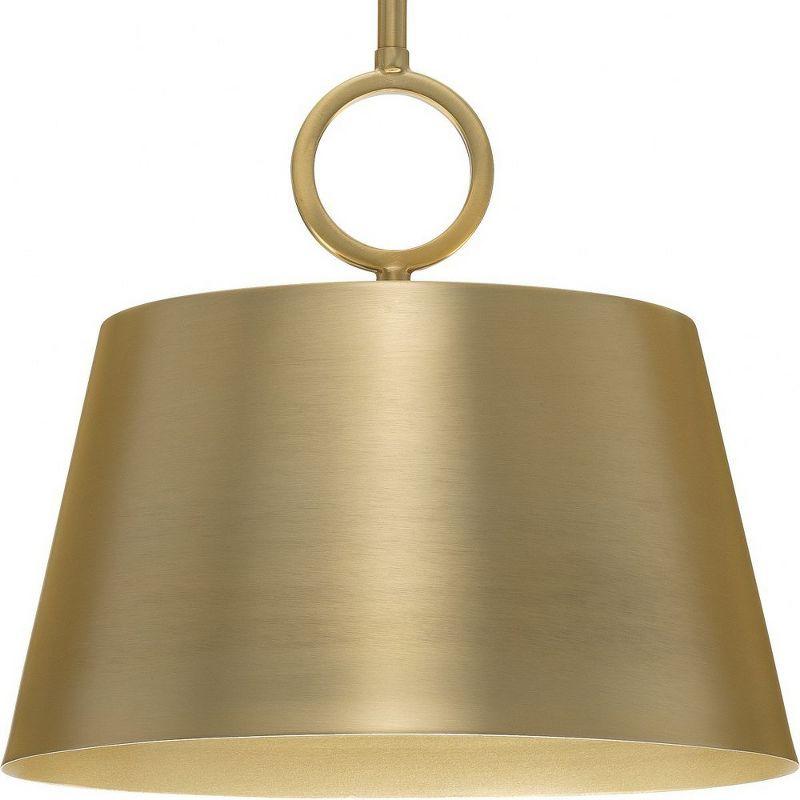 Progress Lighting Parkhurst 1-Light Dome Pendant, Brushed Bronze, Gold-Finished Interior, Steel, Dry Rated