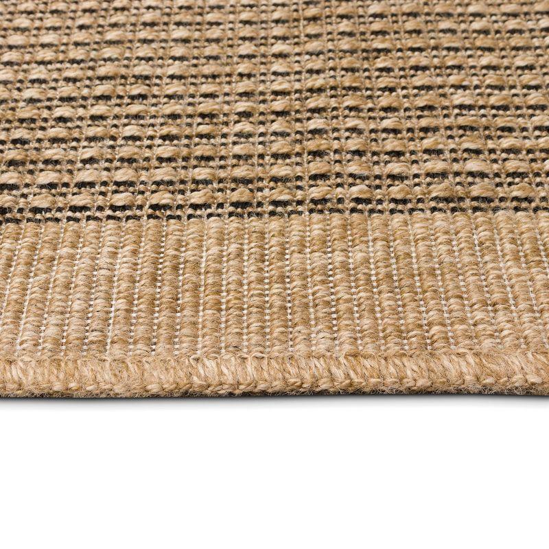 Liora Manne Sahara Texture Border Indoor/Outdoor Rug Natural 7'10" Square
