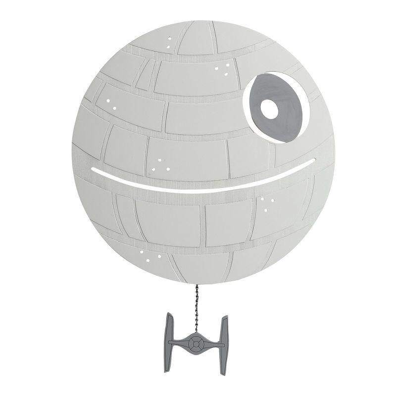 Gray LED Light-Up Death Star Wall Decor for Nursery