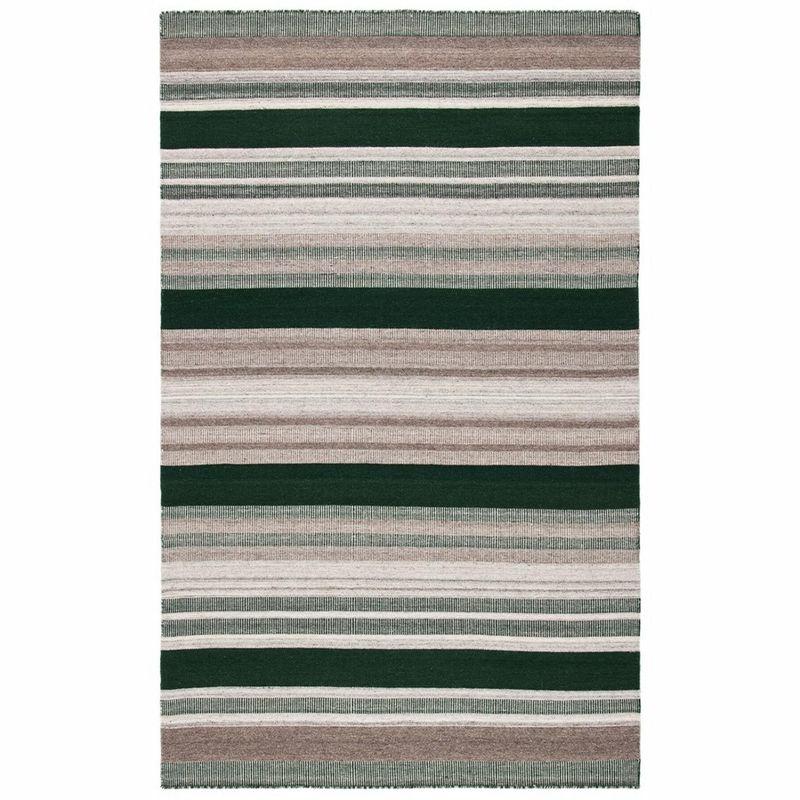 Safavieh Dhurries Flat Weave 80% Wool, 20% Cotton Striped Rug