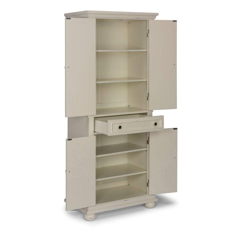 Home Styles Dover Kitchen Pantry White : Hardwood Construction, 4-Door Design, Adjustable Shelves, 1 Drawer
