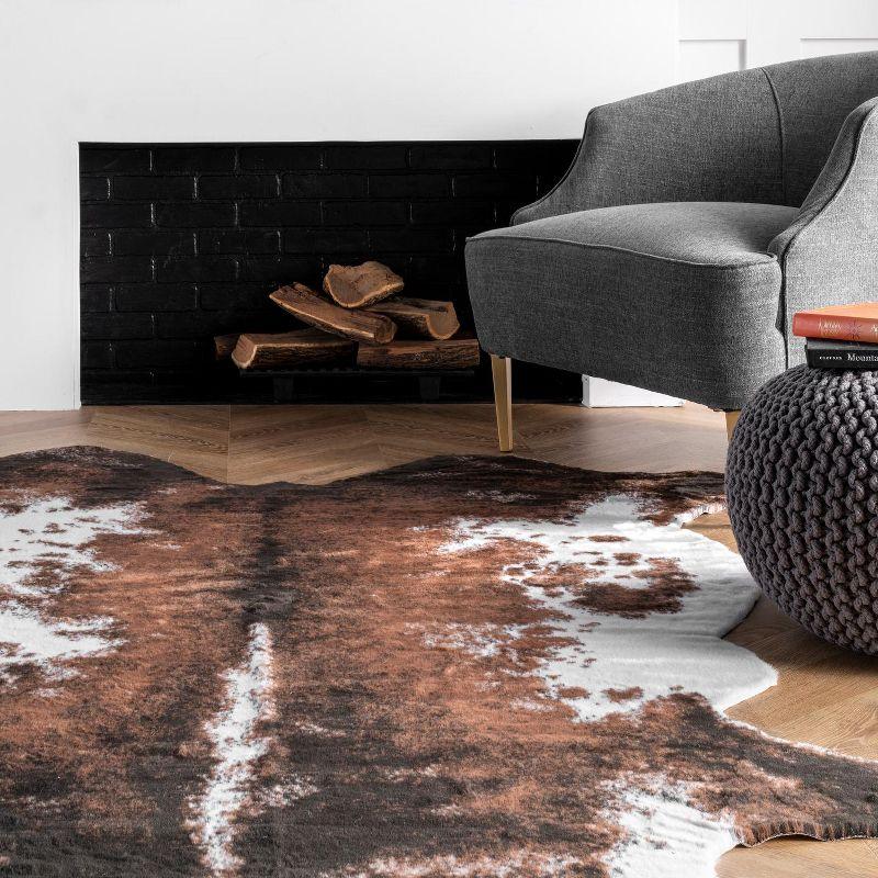 Nuloom Halina Faux Cowhide Indoor Area Rug