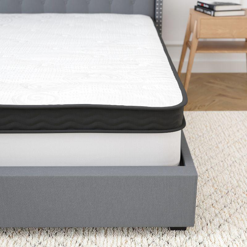 Merrick Lane Hulen 12 Inch Hybrid Pocket Spring & CertiPUR-US Certified Memory Foam Mattress