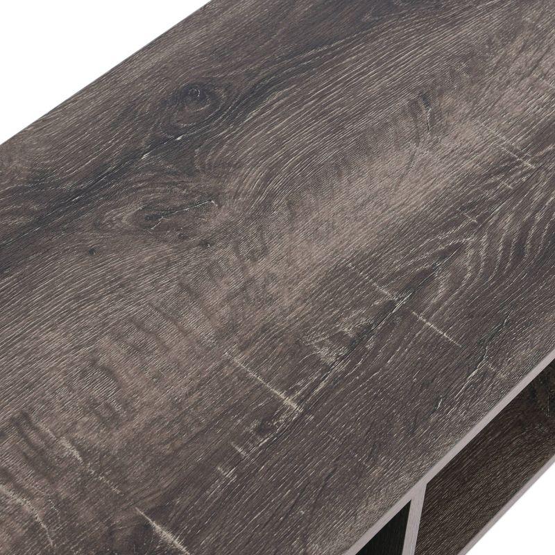 Household Essentials Jamestown TV Stand: Engineered Wood, Iron Frame, for 42" TVs Ashwood