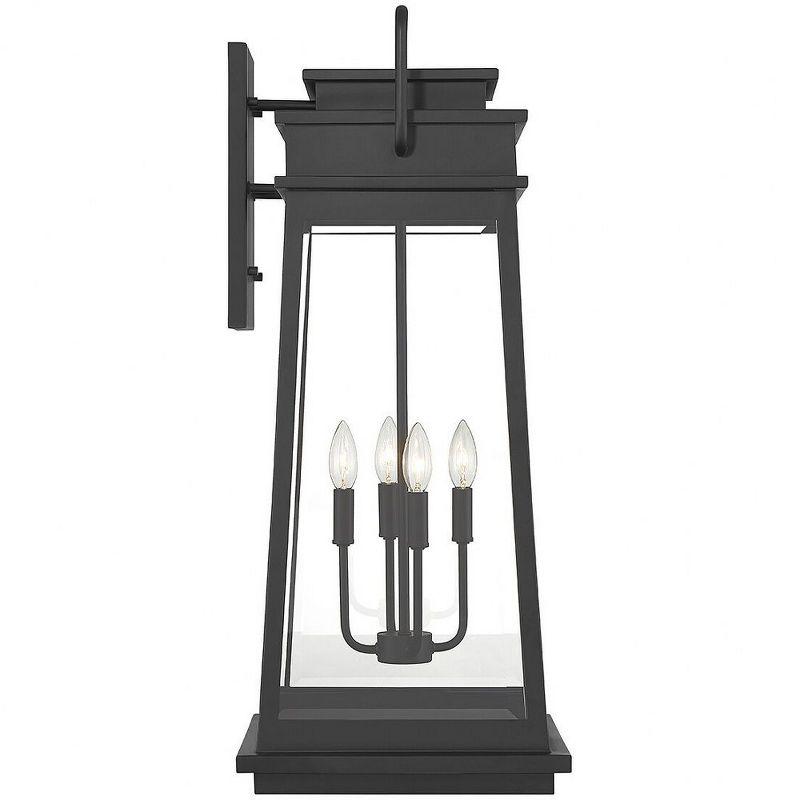 Boone 4-Light Outdoor Wall Lantern in Matte Black