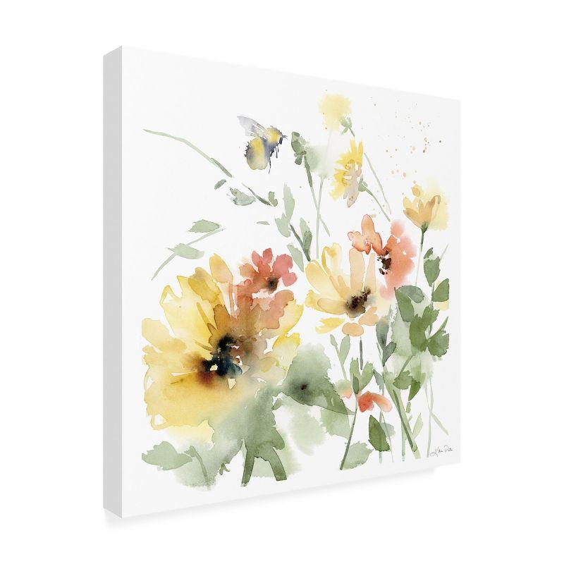 Sunflower Meadow I Outdoor Canvas Print with Weather Treated Wood Frame