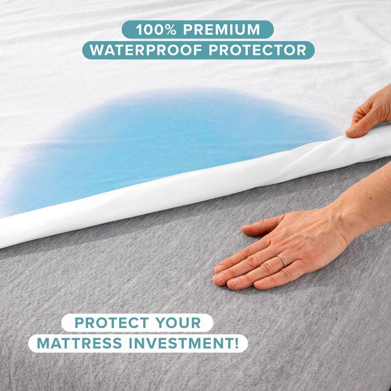Bare Home Waterproof Fitted Mattress Protector Mattress Protector Case Pack