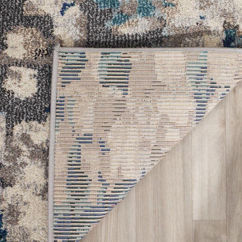 Monaco MNC225 Power Loomed Indoor Accent Rug - Grey/Light Blue - 4'x5'7" - Safavieh