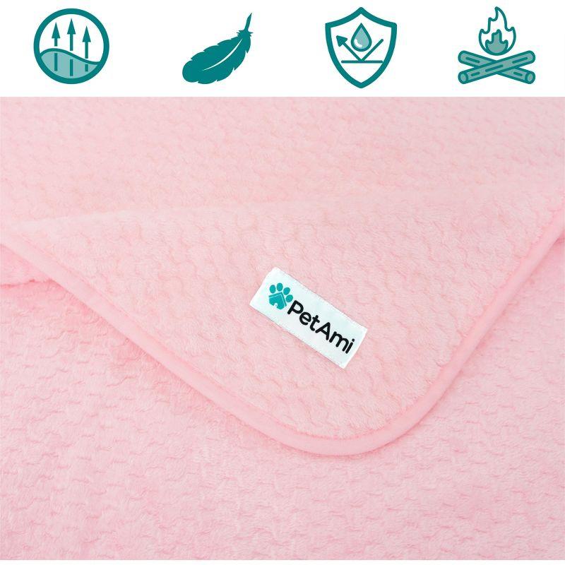 PetAmi Waterproof Dog Blanket, Leakproof Fleece Throw for Pet Cat Puppy Kitten, Reversible Washable Soft Plush Cover