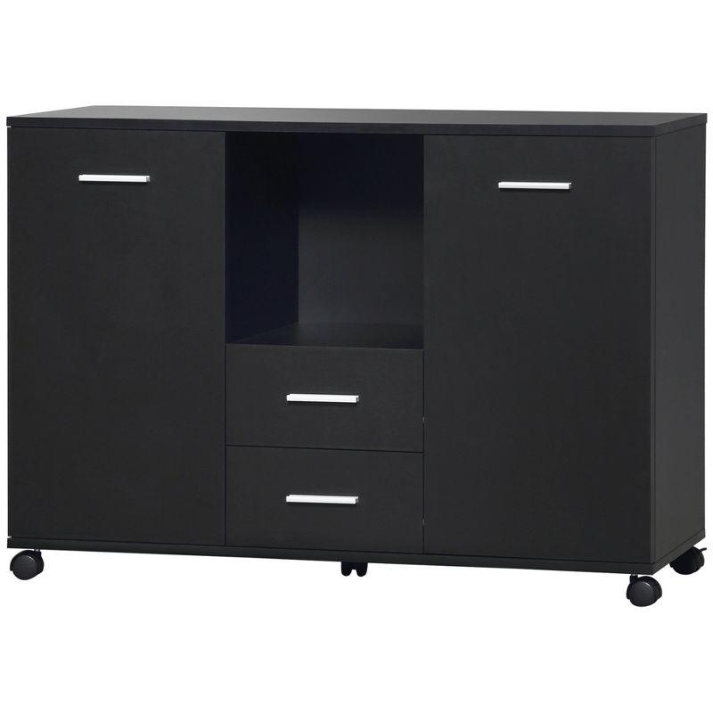 Vinsetto Multifunction Office Filing Cabinet Printer Stand with 2 Drawers, 2 Shelves, & Smooth Counter Surface