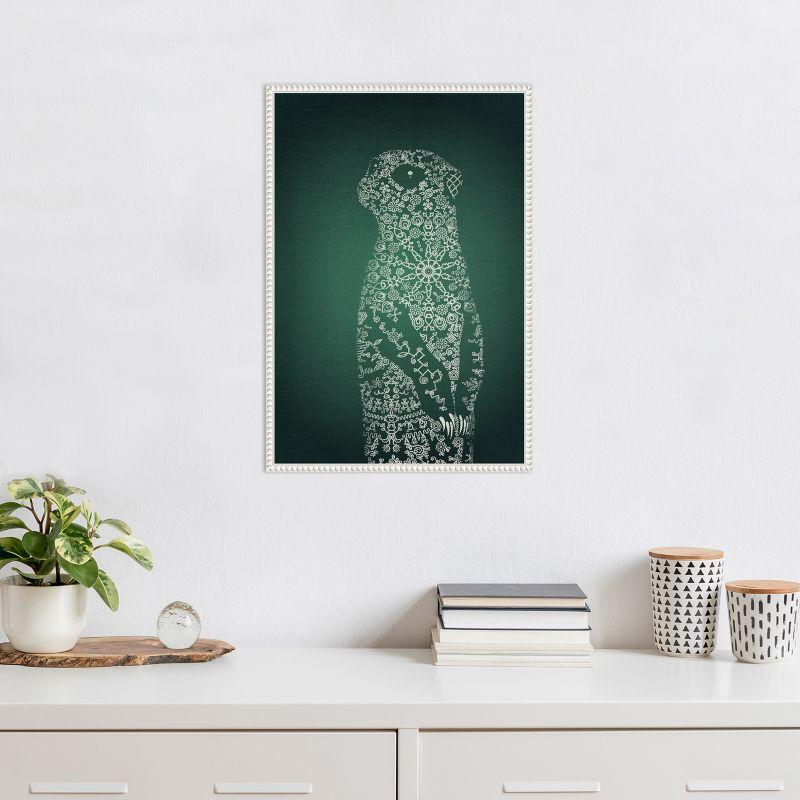 Amanti Art The Emerald Meerkat by Ema Paraschiv Framed Canvas Wall Art