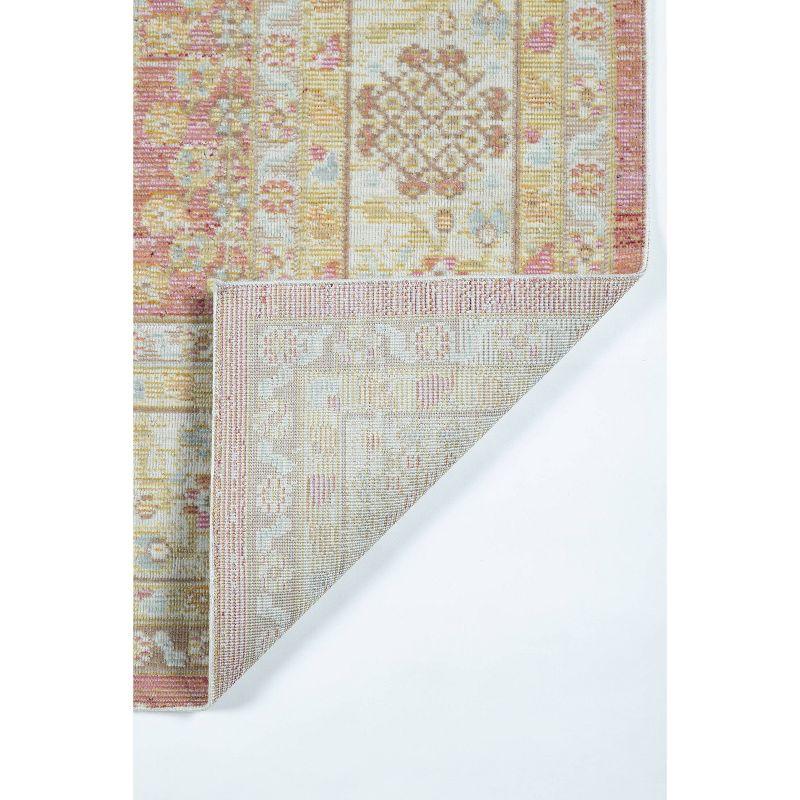 4'x6' Isabella Matilda Area Rug Pink - Momeni: Bohemian Chevron Pattern, Medium Pile, Indoor Use, Polyester