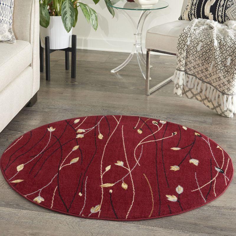 Nourison Grafix Flowing Vines and Blooms Indoor Area Rug