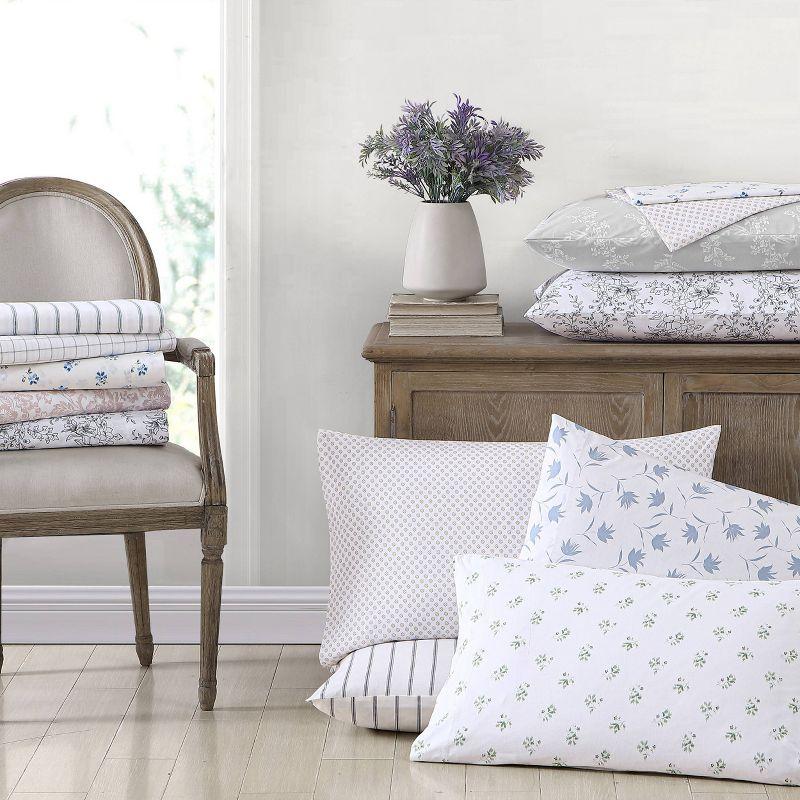 Printed Pattern Percale Cotton Sheet Set - Stone Cottage