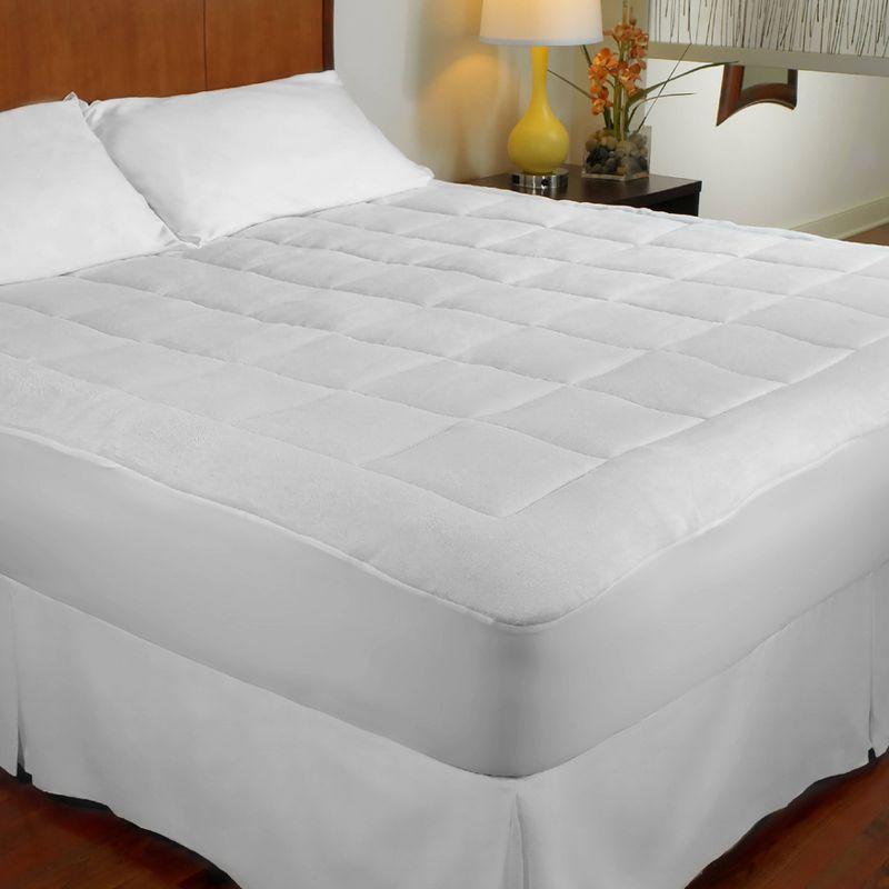 Twin XL White Microplush Down Alternative Mattress Topper