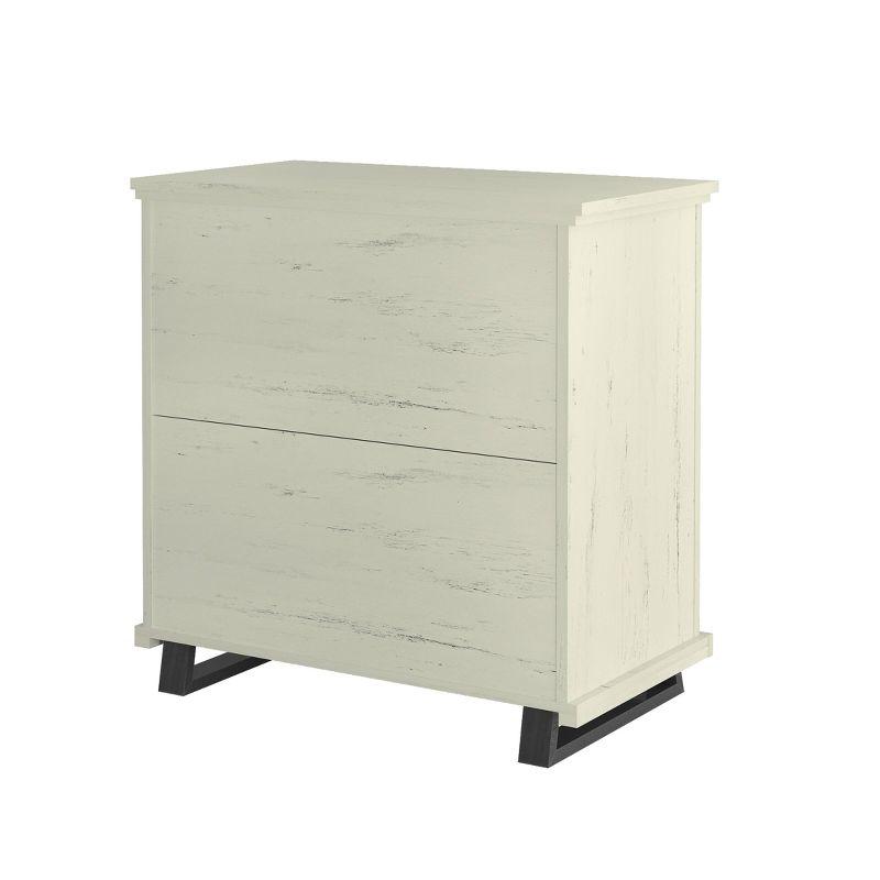 32'' Nightstand Saw Cut Off-White - Festivo