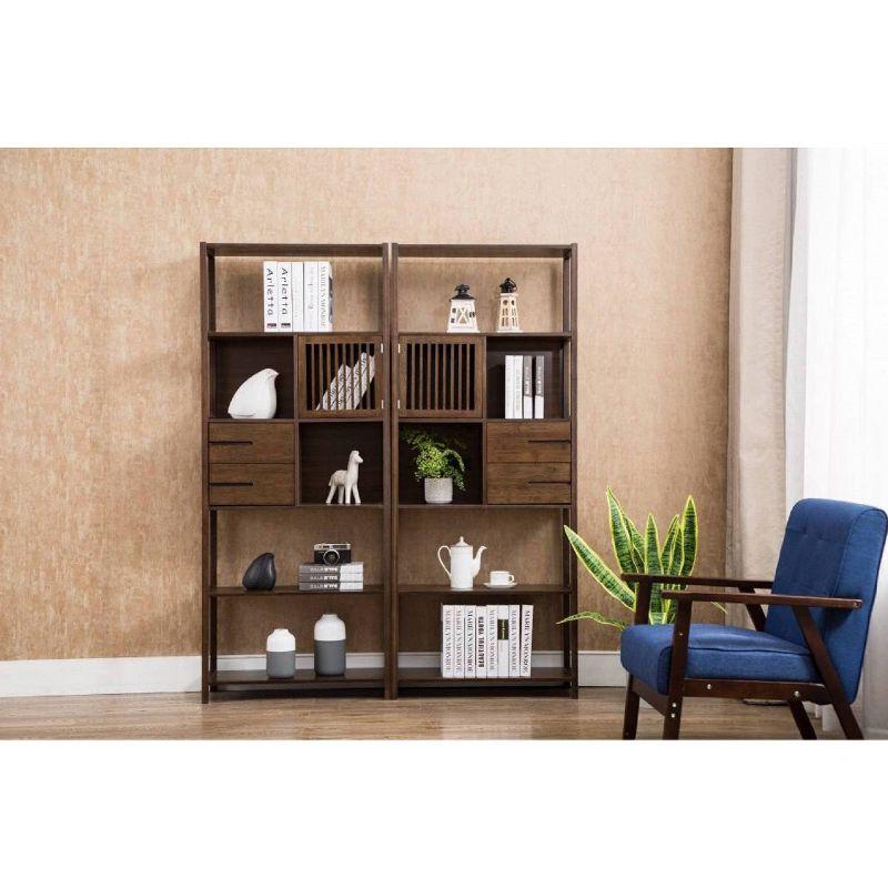 Selma Bamboo Bookcase Right Facing Spindle Cabinet - Boraam