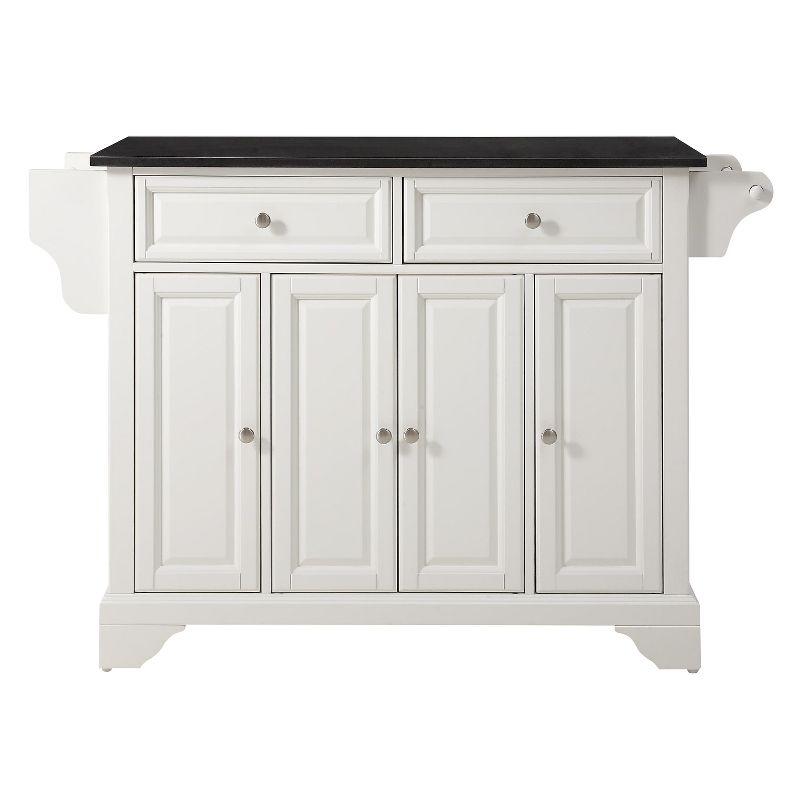 LaFayette White Granite Top Kitchen Island with Storage