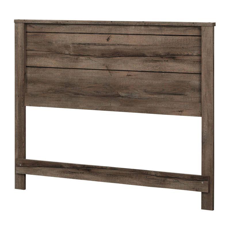 Fynn Fall Oak Full Double Panel Headboard with Sliding Storage